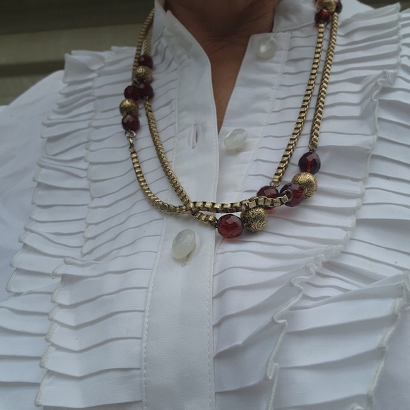 Vintage Glass bead‎  station necklace - Picture 13 of 16